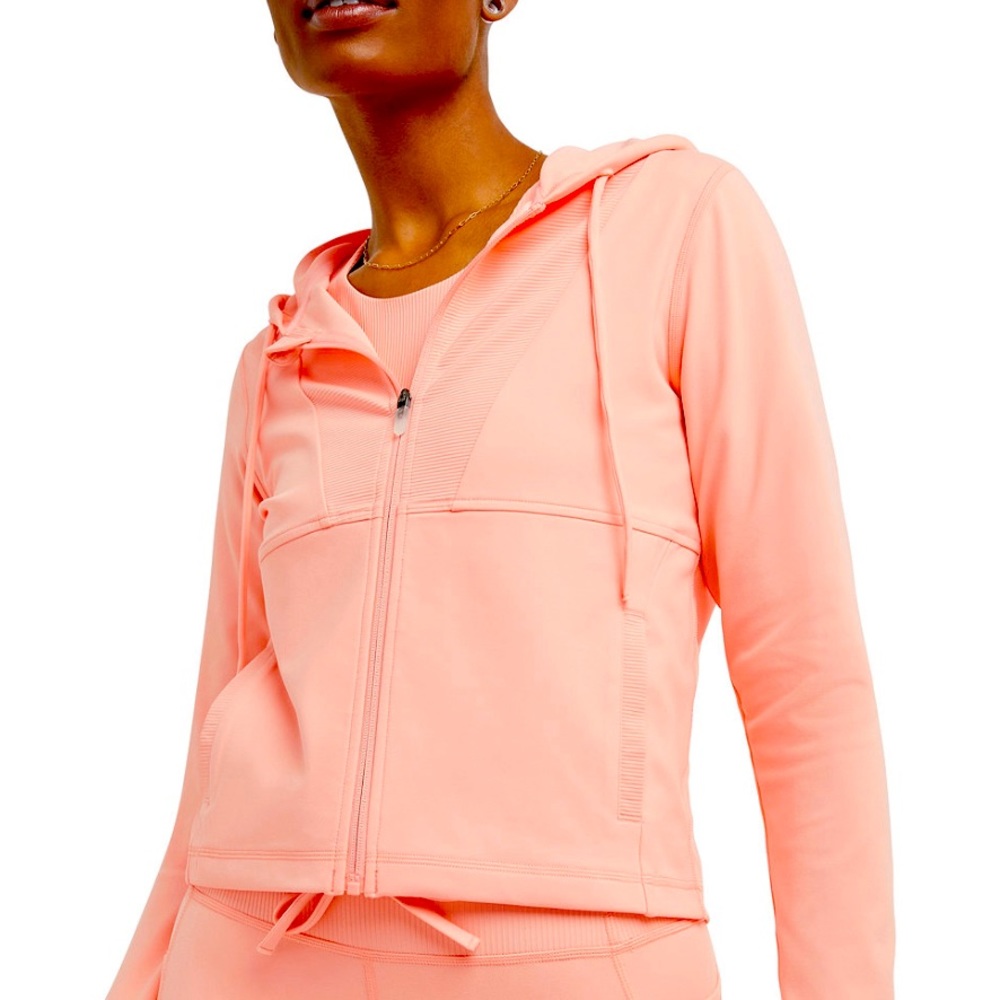 Champion size S zip front jacket in pink NWT